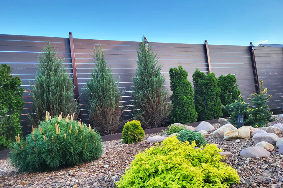 Глухой забор ДПК венге